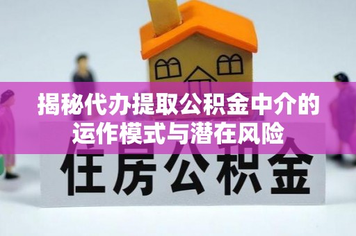 邱县揭秘代办提取公积金中介的运作模式与潜在风险