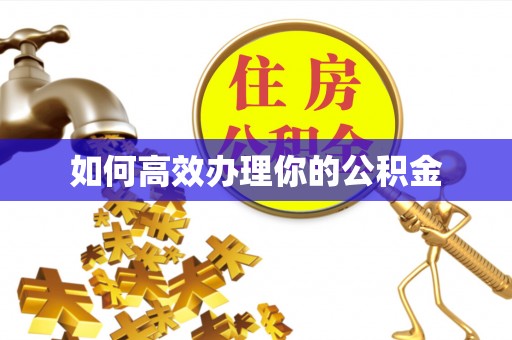 邱县如何高效办理你的公积金