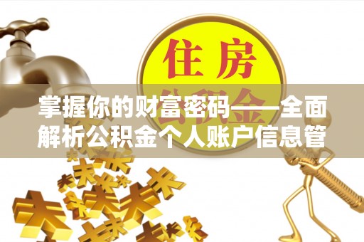 邱县掌握你的财富密码——全面解析公积金个人账户信息管理与优化
