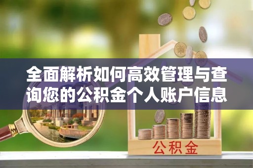 邱县全面解析如何高效管理与查询您的公积金个人账户信息