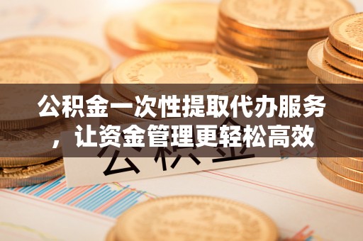 邱县公积金一次性提取代办服务，让资金管理更轻松高效