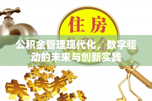 邱县公积金管理现代化，数字驱动的未来与创新实践