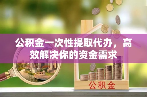 邱县公积金一次性提取代办，高效解决你的资金需求