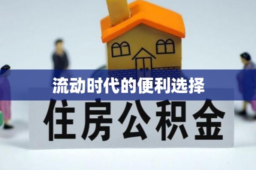 邱县流动时代的便利选择